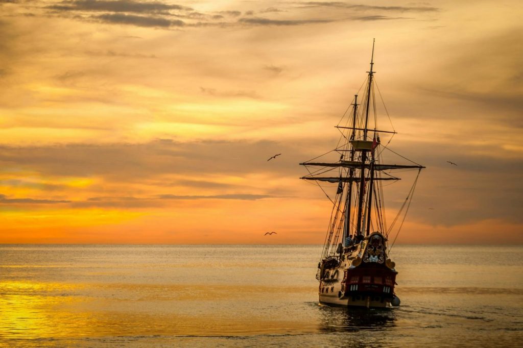 un pirate dans l'océan comme dans la littérature